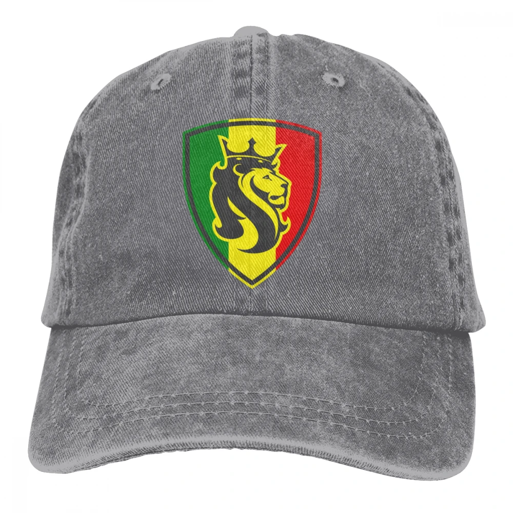 Регги-раста Лев Casquette черный унисекс Мужские Женские джинсовые бейсболка с ремешком кепки Регулируемый Гольф папа шляпа