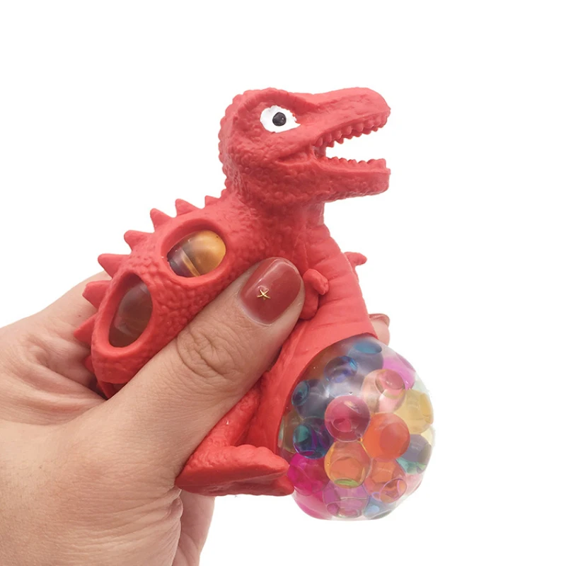 color changing nee dohs Funny  Dinosaur Vent Ball Tricky Toy Decompression Pinch Squeeze Grape Ball Antistress Fidget Toy Random Color For Baby Kid Gift pea pod fidget toy