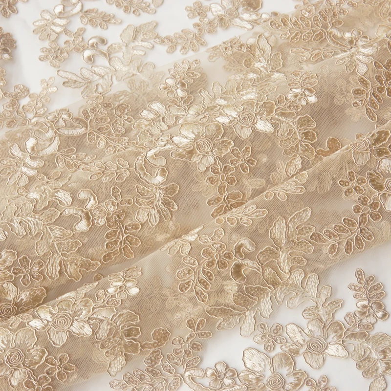 Высококачественная ткань из мягкой трафаретной пряжи, 3D материал для вышивки, Высококачественная мягкая трафаретная ткань для свадебного платья, пэчворк