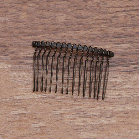 12/15/20 Teeth Metal Twisted Wire Hair Comb Base for Diy Hair Comb Clip Handmade Bridal Hair Jewelry Accessories