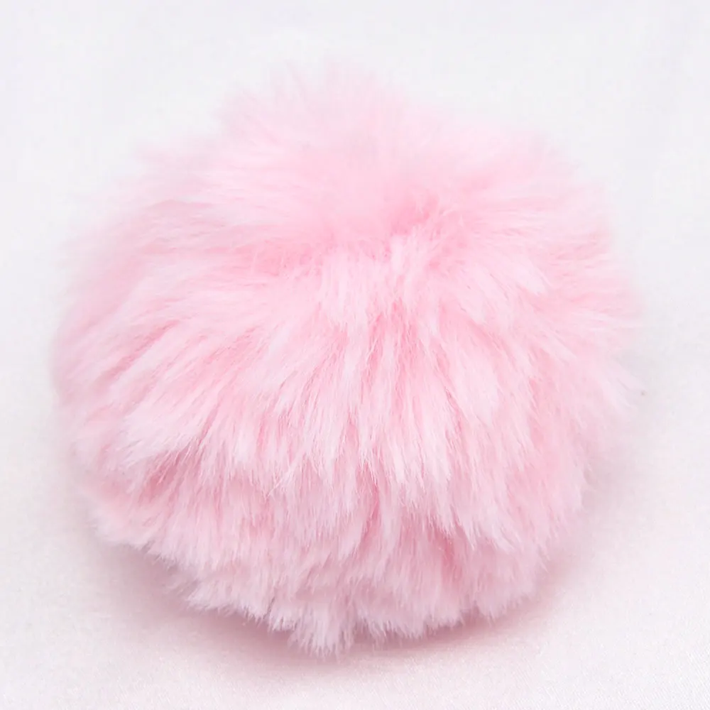 IBOWS 5 шт. помпон из меха кролика мяч многоцветные шар для DIY очаровательный брелок на сумку вязаная шапка аксессуары для волос украшения ремесла - Цвет: light pink