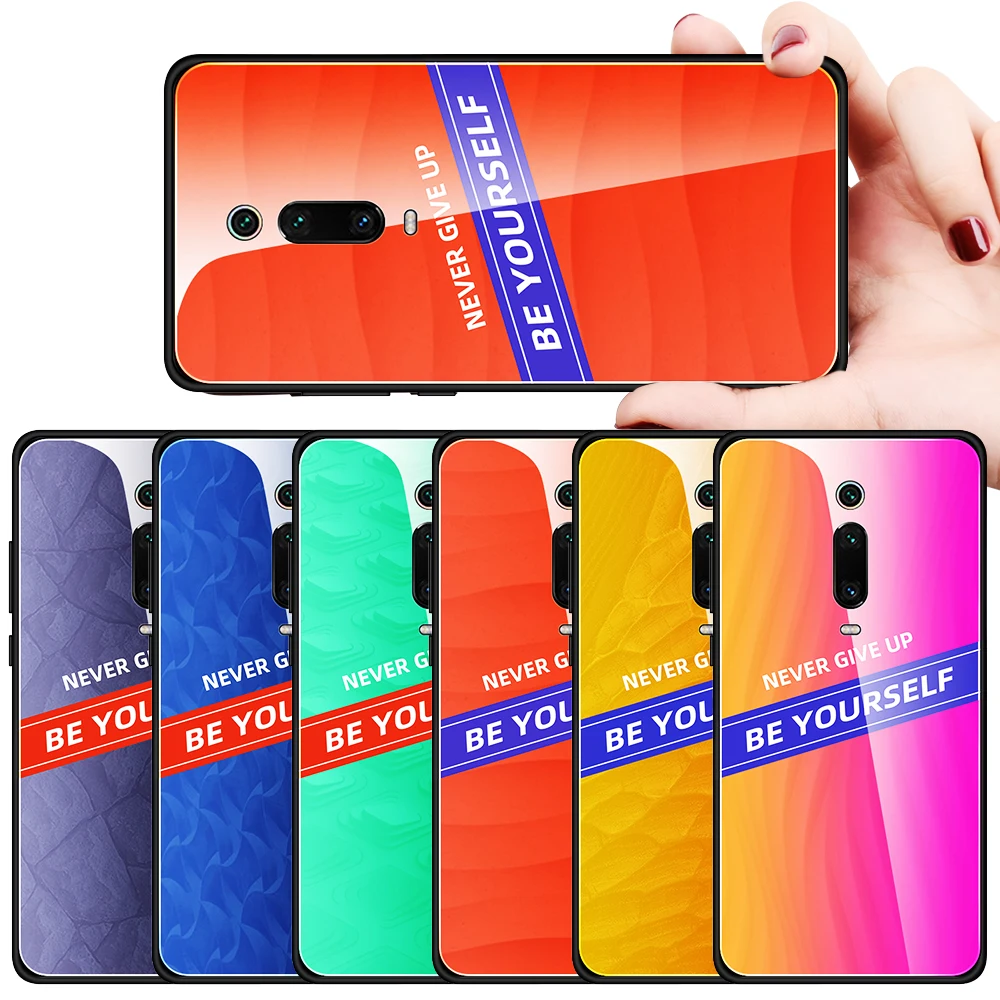 

Tempered Glass Case For Xiaomi Redmi Note 5 6 7 Pro 7 7A K20 Pro Pattern Back Case For Xiaomi Mi 9 SE A3 Lite CC9 CC9E Mi 9T Pro