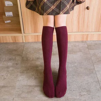 

1 Pair Autumn Winter Stocking Calf Socks Knee Socks Japanese Korea Half-legged Pile Socks High Cotton Socks Fashion Long Socks