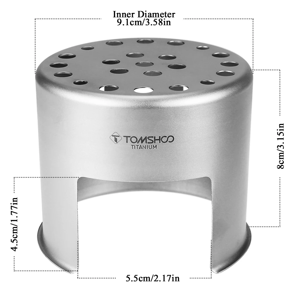 

Ultra-lightweight Titanium Wood Stove Portable Outdoor Camping Stove Cookware Burner for Picnic Hiking Fishing Backpacking