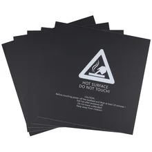 

UEETEK 5 Pcs Square Heat Bed Platform Sticker Sheet 3D Printing Build Surface Sheets for 3D Printer 220x220mm (Black)