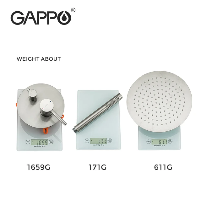 Gappo Rainfall Shower for Bathroom 6