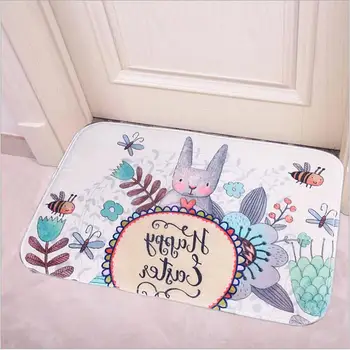 

Easter Bunny Rabbit Doormat Kitchen Bath Carpet Bathroom Floor Bathmat Mat Rug
