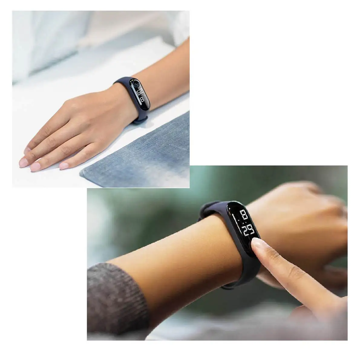 Прочные Цифровые мужские и женские умные часы модные светодиодные спортивные электронные часы спортивные ручные часы-кольцо