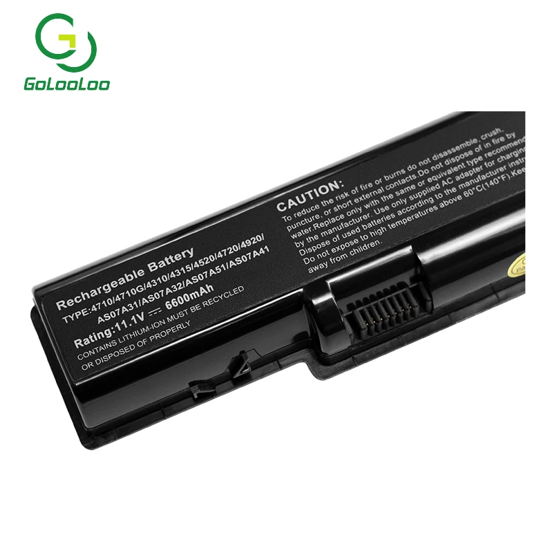 Аккумулятор Golooloo для ноутбуков Acer Aspire Новая батарея 2930G 4710G 4720G 4720ZG 4930G 4310 5738G AS07A73