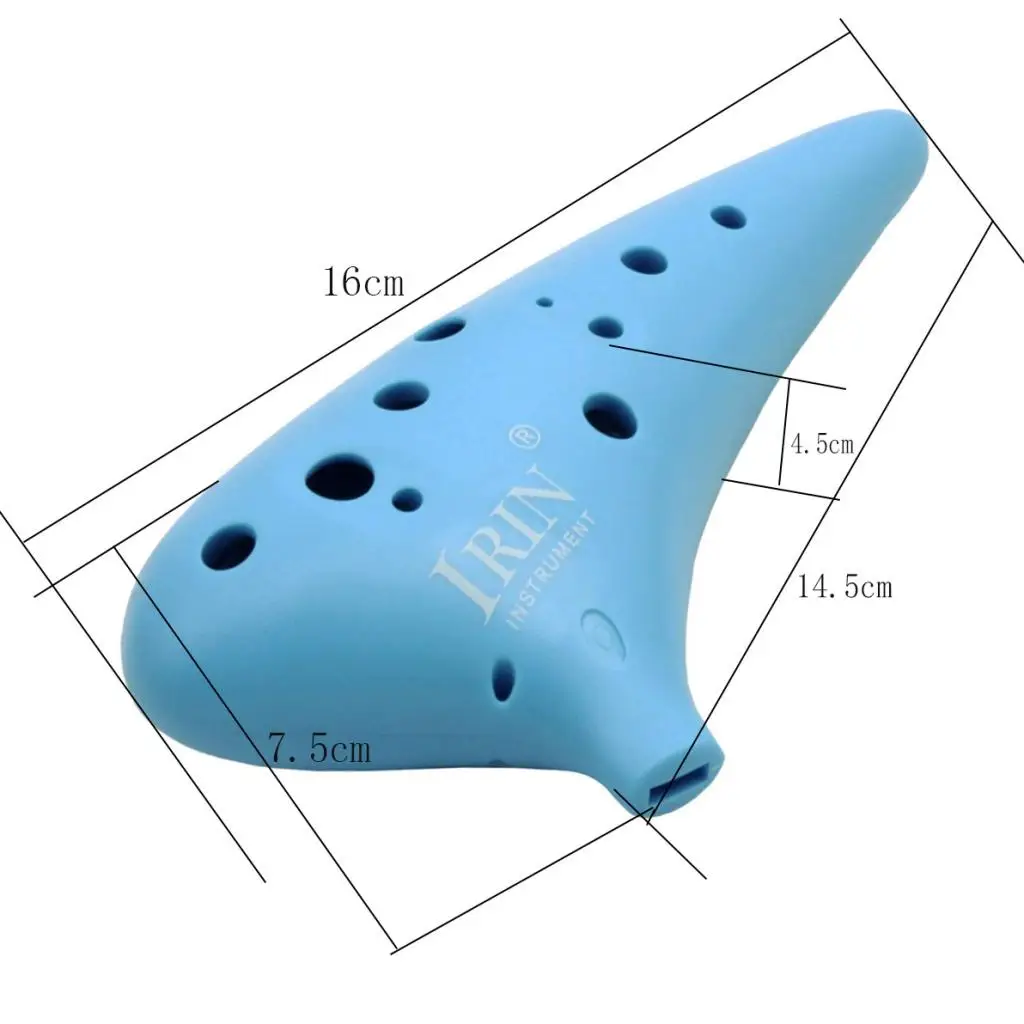 Прочный ABS синий 12 отверстий C Ключ ocarina китайский Xun сосуд флейта набор