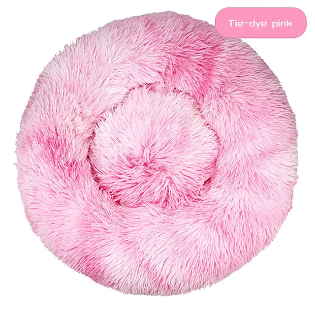 Meijuner 2021 New Long Plush Pet Bed Super Soft Round Dog Bed Washable Dog Kennel Pet Supplies Cushion For Dog Cat Big Cushion 3