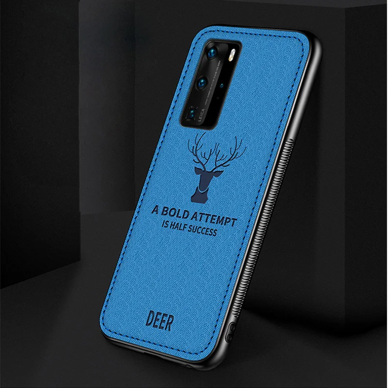 Тканевый матовый чехол с оленем для Huawei P40 Lite Honor 30S 20 20S Nova 5T Note 10 8X V10 V20 V30 Pro V8 V9 Y9S Play