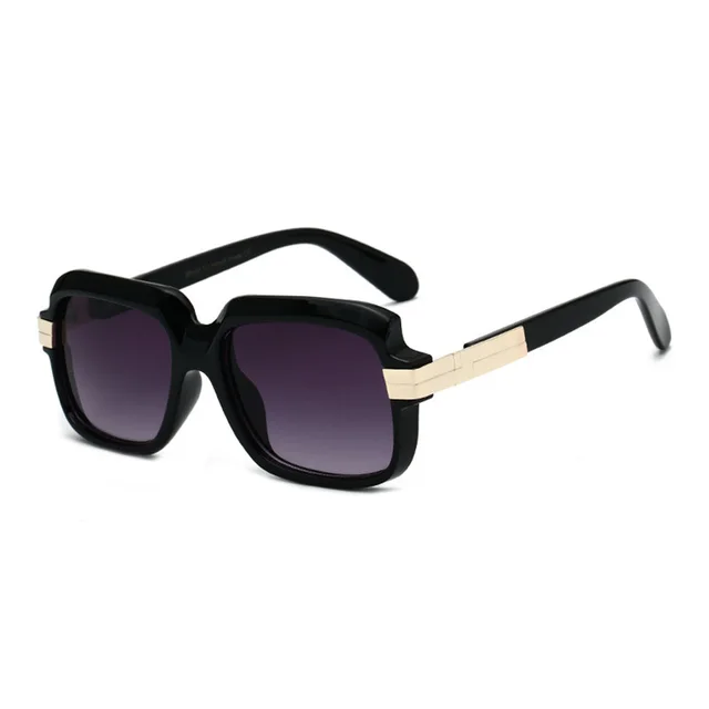 SHAUNA Popular Oversize Women Square Sunglasses Brand Designer Fashion Men Transparent Frame Gradient/Clear Lens Glasses UV400 Black Grey