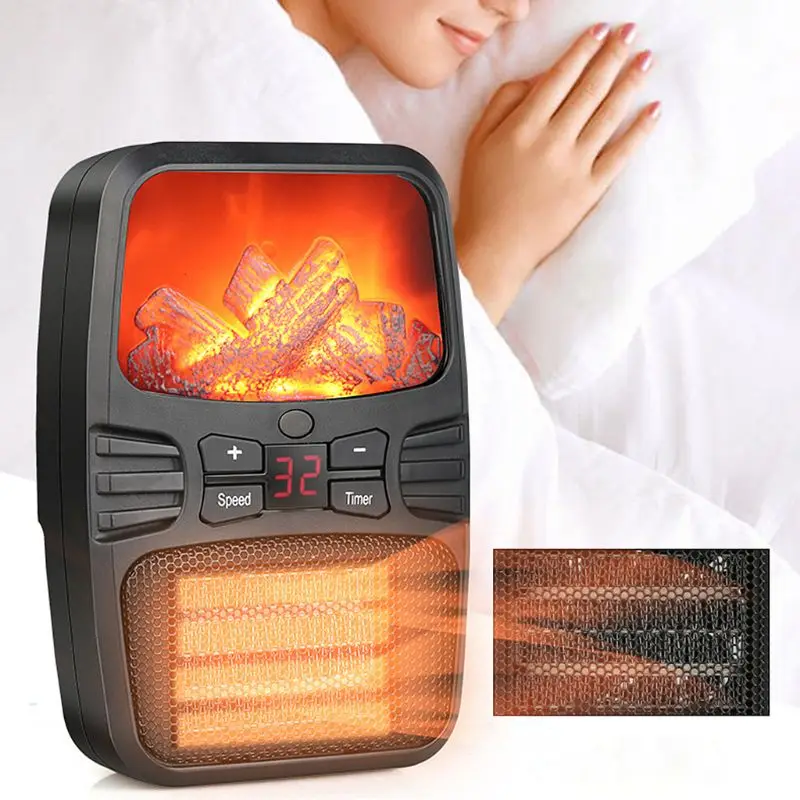 

Mini Flame Heater Autumn and Winter Home Office Electric Heater Small Convenient Intelligent temperature control Low noise
