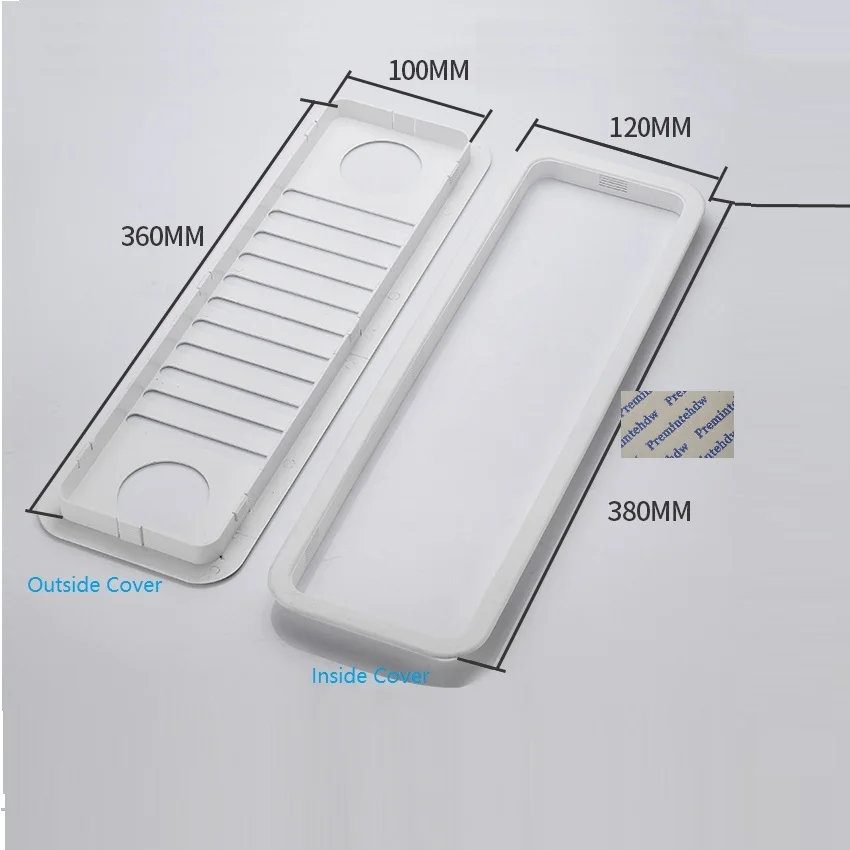 4Pcs/Lot White Black Rectangle ABS Plastic Air Vent Heat Ventlation With Cable Grommet Office Desk CPU Cabinet