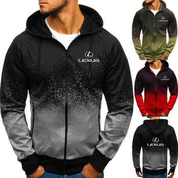 

Lexus Logo Hoodies Jackets Coat Pullover Zipper Casual Cotton Men Hoodies 3d Gradient Clothing Sweatshirts Outerwear
