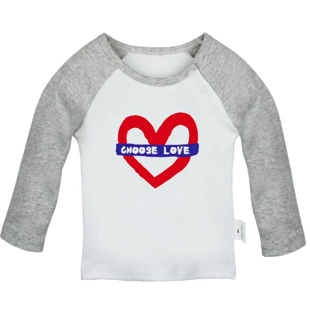 Собака надписи MOM Love Heart выбрать любовь сердца вечерние Crashers для новорожденных, футболки для малышей, детей ясельного возраста Графический Реглан Цвет футболка с длинными рукавами Топы - Цвет: JbBabyYCG2275C