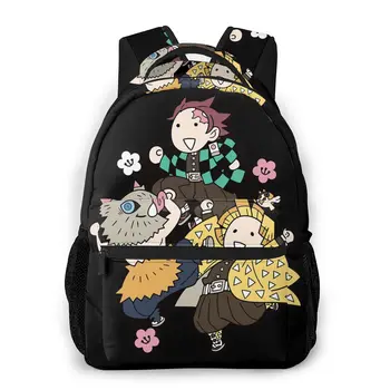 

Kimetsu no Yaiba Shoulder Bag for Teenage Demon Slayer Chibis Fashion Students Backpack