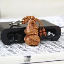 Персиковое дерево кулон-брелок для автомобиля ежегодно более брелок-подвеска год судьбы аксессуары Двусторонняя резные