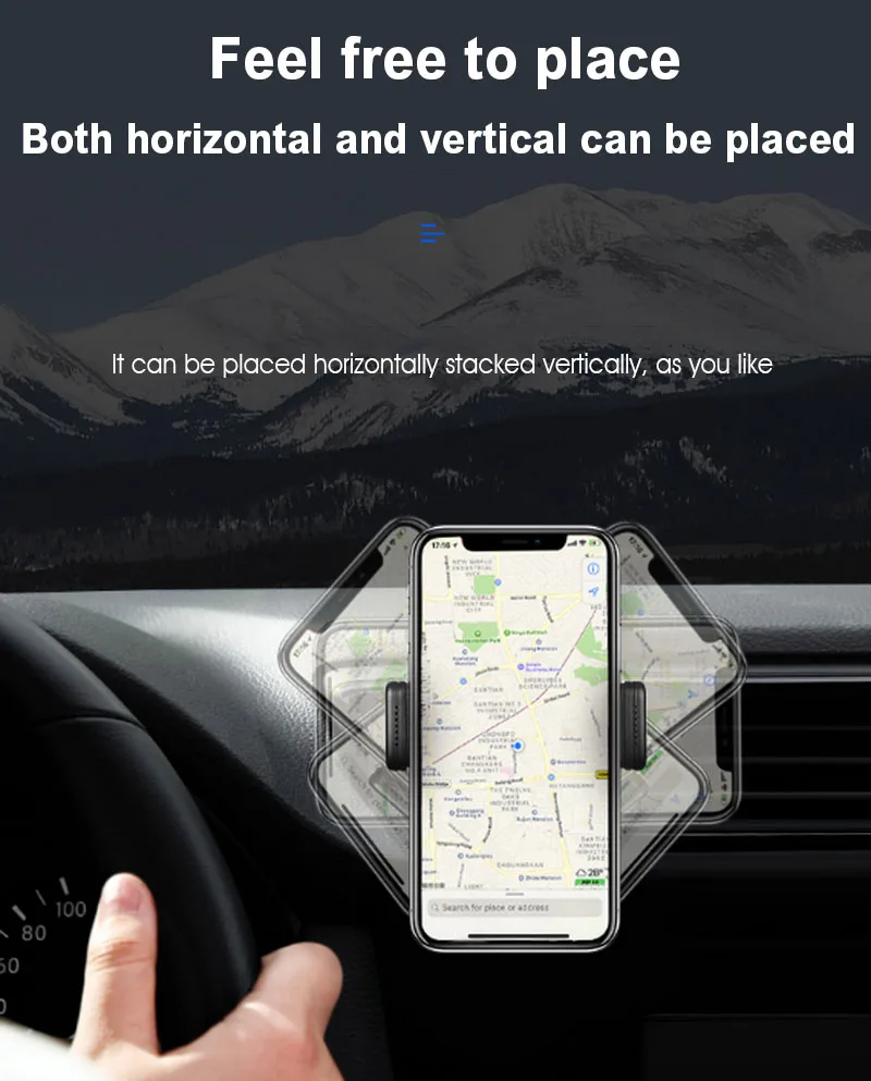 Car Holder for Phone Qi Wireless Stand for iPhone X GPS Anti-scalding Aromatherapy Air Vent Temperature-control Fast Charger