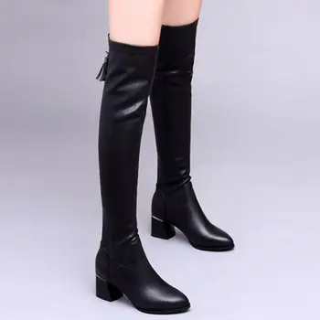 

High Heels Autumn Winter Shoes For Women Sexy Casual Women's Slim Boots Women's Long Boots Shoes Woman
