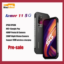 Ulefone Armor 11 5G Rugged Mobile Phone IP68 Waterproof Smartphone Android 10 8GB+256GB Cellphone 20MP IR Night Vision 5200mAh