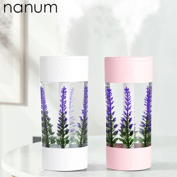 

Creative 3 in 1 Lavender Humidifier Essential Oil Diffuser Aroma Lamp LED Night Light USB Fan Aromatherapy Car air freshener