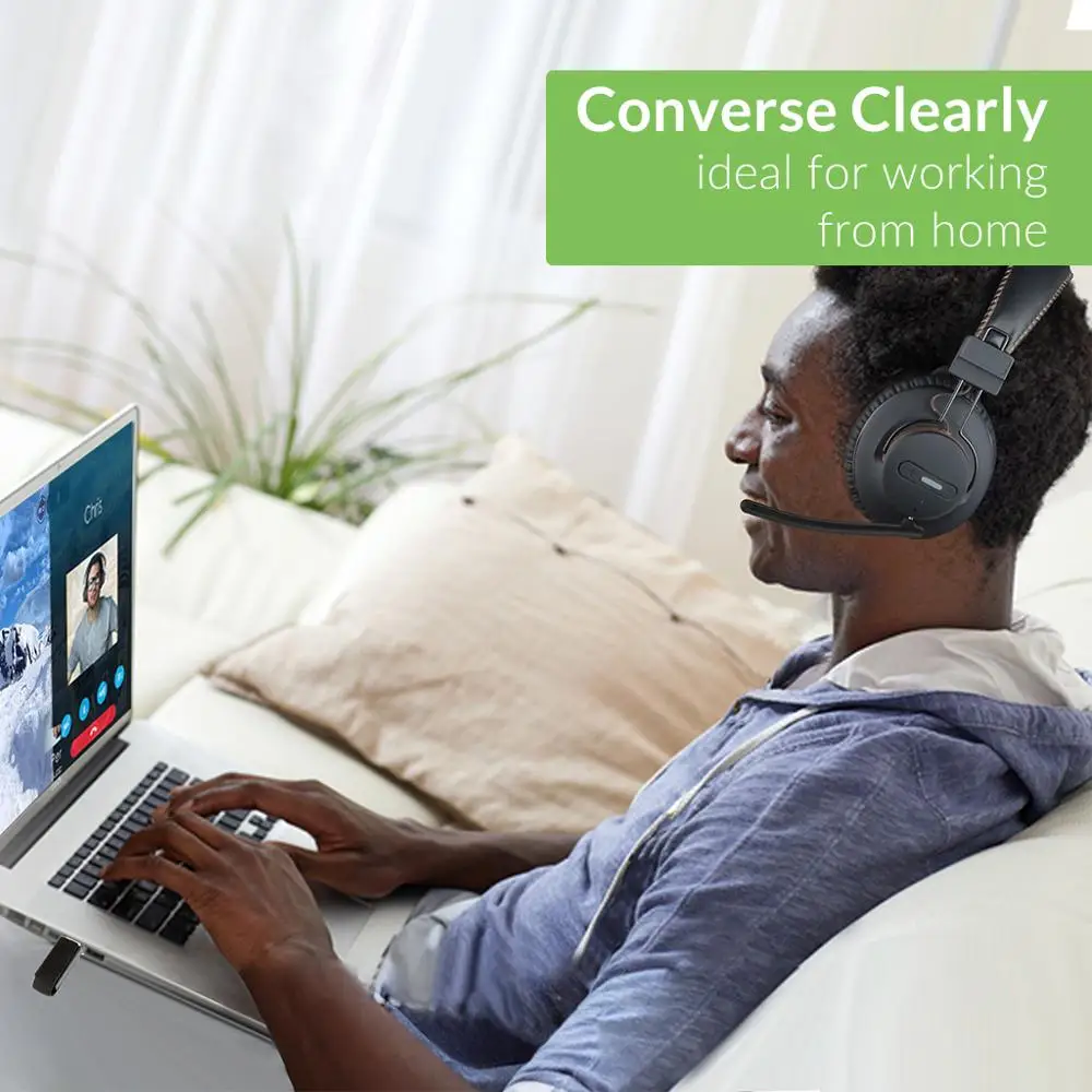 Avantree AS9M Bluetooth Over Ear Headphones with