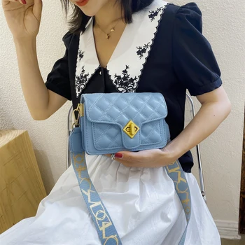 

summer fashion solid PU leather Diamond Lattice square women's Shoulder Messenger Bag crossbody bags for women bolsa feminina