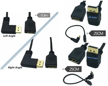 

Right Angled 90 Degree DisplayPort Male to DisplayPort DP Female Extension Cable Adapter for iMac & LED Cinema Display
