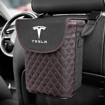 

Car Styling vehicle trash can Stickers For Tesla Model 3 2017 2018 2019 Car Accessories