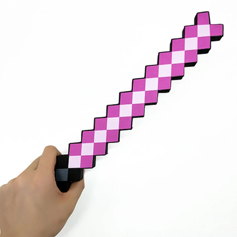 

one piece Newest design Size 32cm MC Blue Sword Toy Dagger Soft EVA foam toys Game Weapons Model Toys for Kids Children