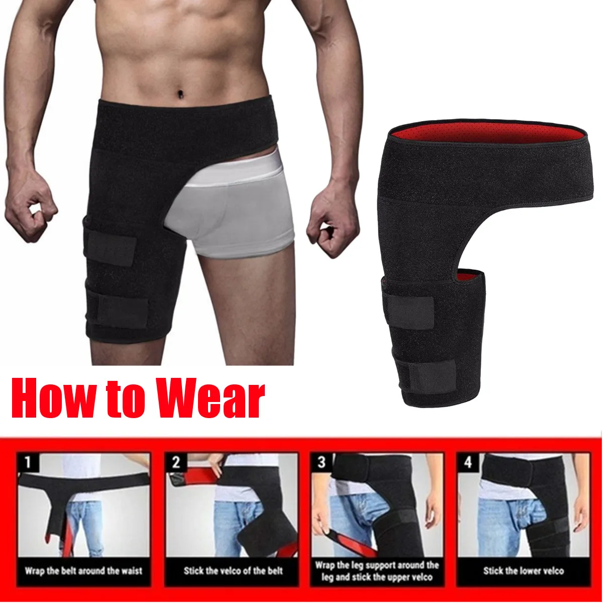 Groin Compression Hip Support Brace Sciatica Pain Relief injured Groin