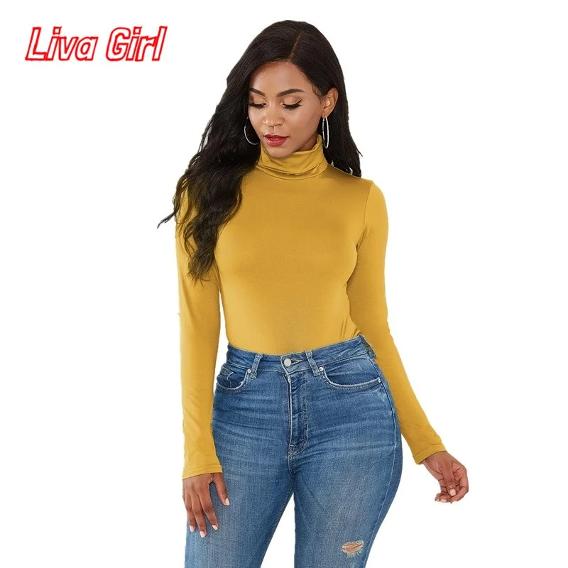 2020 Spring Summer Long Sleeve Sexy Romper Women Bodysuit Solid Jumpsuits Club Wear O-Neck Fashion Bottoming Shirt Clothes |