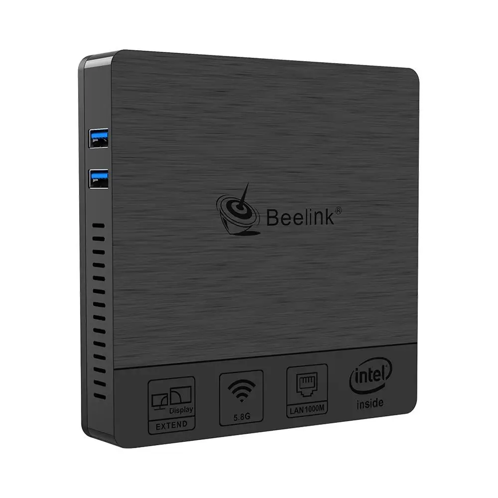 Черный Beelink BT4 Мини ПК IntelAtom X5-Z8500 4G/64G 2,4G/5G wifi 1000 Мбит/с LAN Windows 10 BT4.0 поддержка 4K двойной экран VGA+ HDMI USB3.0 - Цвет: Черный