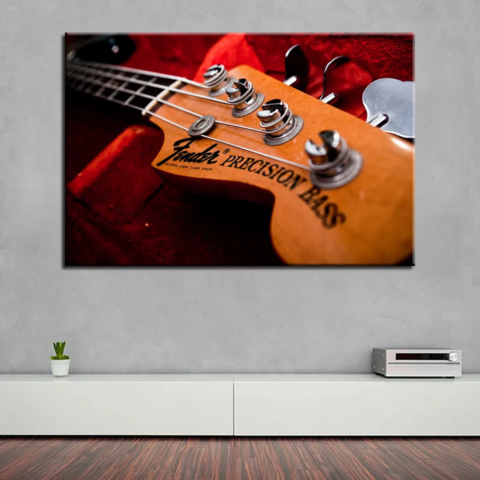 

Artwork Poster HD Prints Home Decoration 1 Pieces Musical Instruments Bedroom Wall Art Modular Guitar Pictures Canvas Painting