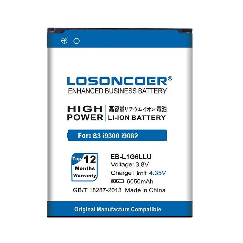 6050 мА/ч, EB-L1G6LLU для samsung S3 Батарея i9308 i9082 i9080 i9301 i9300i i535 T999 i9305 L710 R530 i9128E i9060 EB-L1G6LLA