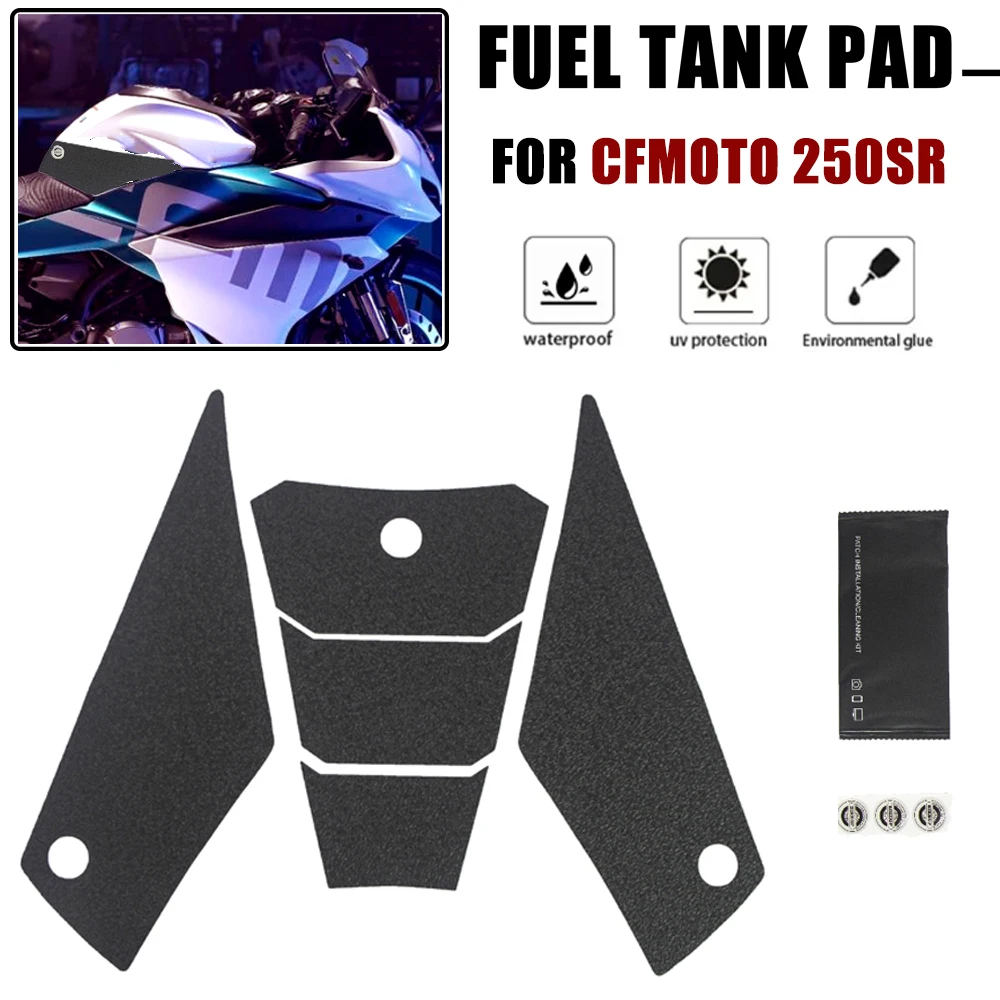 Motorcycle Fuel Tank Cap Cover Anti-Slip Sticker Knee Gas Side Protector Body Decals Anti-Scratch For CFMOTO 250SR 250 SR 250sr