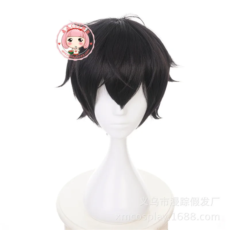 

Anime DARLING in the FRANXX Hiro CODE 016 Black Short Wig Cosplay Costume Heat Resistant Synthetic Hair Men Women Wigs