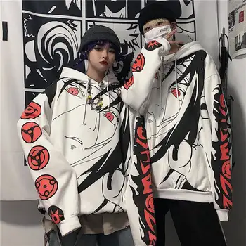 

Anime Naruto Hoodies Streetwear Couple Winter Coat Fashion Loose Cartoon Sasuke Japan Hoodie Sweatshirt Unisex Hoodie Men Womens