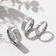 Tigrade-Anillo de titanio minimalista para hombre y mujer, sortija de compromiso, de 4/6/8mm, Color plateado/negro
