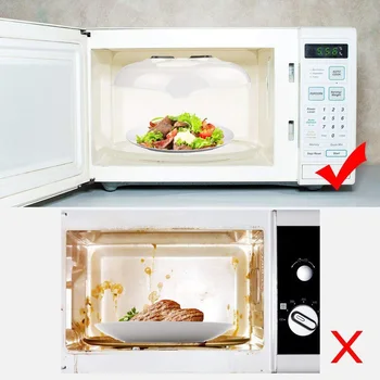

Safety Splatter Guard Magnet Food Microwave Hover Anti-Sputtering Cover with Steam Vents Magnetic Splatter Lid Heat Resistant