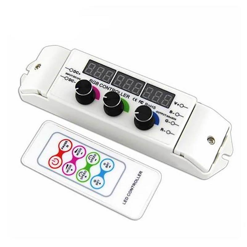 

BC-350RF CV RGB Led Controller RF Wireless Remote knob Rotary Switch RGB Strip Dimmer 18A Output For 5050 2835 LED strip lights