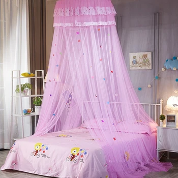

Hanging Kids Baby Bedding Dome Bed Canopy Cotton Mosquito Net Bedcover Curtain for Baby Kids Reading Playing Home Decor