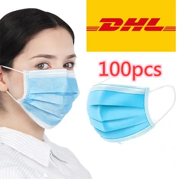 

free dhl mask 100/200/300/500/800/1000pcs Disposable Face Mask Anti Virus flu Safety Masks safety Mask Face Mouth Maskask