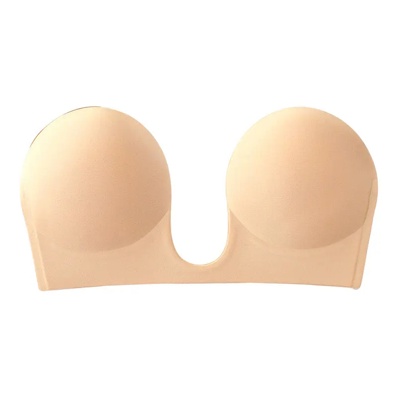 Невидимый пуш-ап u-образный бюстгальтер без бретелек бюстгальтер платье для свадебной вечеринки липкий самоклеющийся силиконовый бюстгальтер дышащий глубокий v-образный вырез бюстгальтер