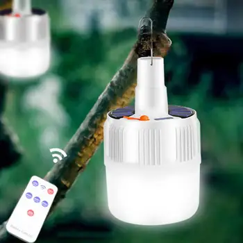 

140W Camping Light Bulb Solar Rechargeable Light US Plug LED Charge Emergency Battery Lamp for Home Night Market Outdoor