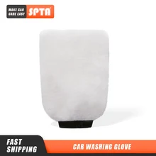 SPTA – gant de lavage de voiture blanc doux, gant de nettoyage Automobile, serviette absorbante forte, outils de nettoyage Automobile