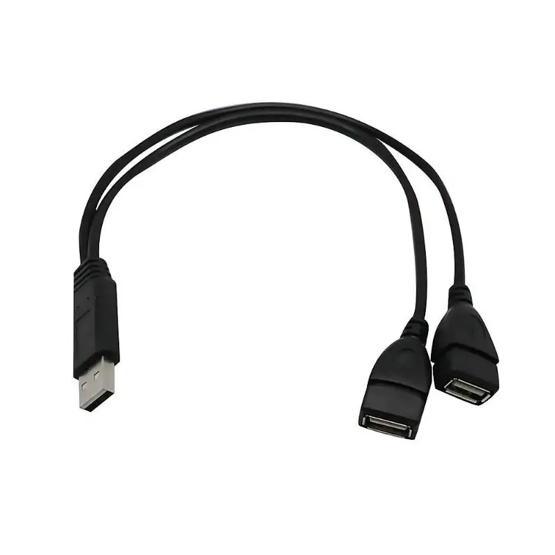 30 см USB2.0 штекер-двойной USB Женский usb зарядный кабель питания удлинитель Высокое качество USB Y сплиттер plug and play