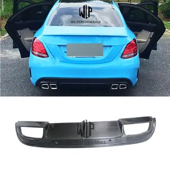 

W205 Carbon Fiber Rear Lip Diffuser Car Styling For Mercedes-Benz C Class W205 Sports Eidition Style Car Body Kit 2015-2018